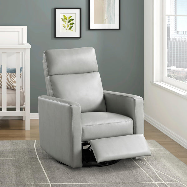 English Elm Contemporary Olathe Swivel Gliding Recliner Chair in Quartz Chenille with Smooth 360° Motion Comfort Smoke 31 L x 30.5 W x 26 H B011P396184