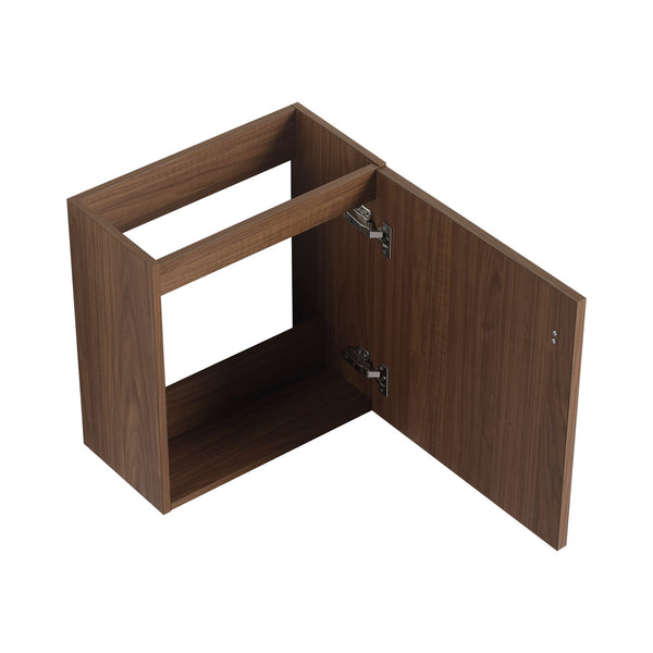 English Elm 18.5" Wall-Mounted Bathroom Vanity With Resin Sink, Soft-Close Door & Stylish Natural Walnut Finish W1972P362141