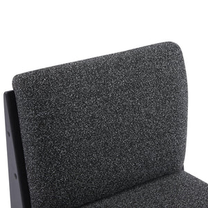 English Elm Scott Living Moda Set of 2 Accent Chairs White Cushion Matte Black Wood Frame Black N767P356660S
