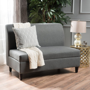 English Elm Christopher Knight Home® - LOVE Seat Charcoal Fabric Loveseat with Under-Seat Storage, Birchwood Legs, Versatile Modern-Traditional Seating (47.5" L x 31" W) 60737.00CCL
