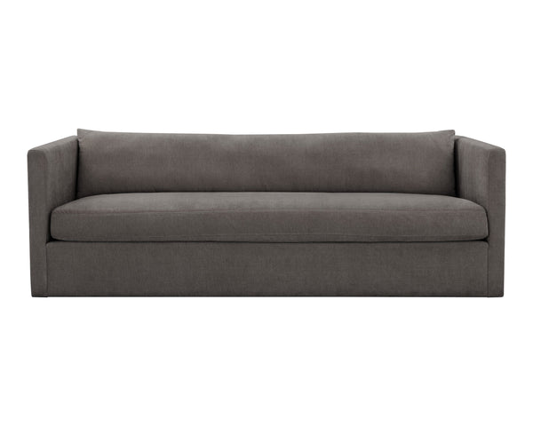 Sunpan Leander Sofa: Luxurious Comfort with Modern Design, Ample Padding, and Elegant Curves for Your Home Danny Dusty Brown