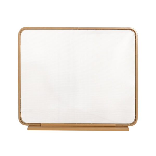 English Elm Tahlia Single Panel Iron Fireplace Screen Fine Mesh Spark Guard Modern Hearth Decor Golden N775P386922G