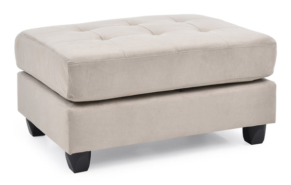 English Elm Malone Tufted Upholstered Ottoman with Sturdy Frame for Cozy Seating and Stylish Small-Space Living Beige 38 L x 27 W x 16 H B078P301554