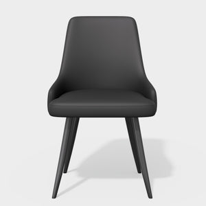 English Elm Modern Dining Chairs Set Of 2 - Comfortable Faux Leather Upholstered Design With Metal Legs T3950P397125