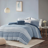 Urban Habitat Calum Modern/Contemporary Cotton Jacquard Duvet Cover Set UH12-2351 Navy