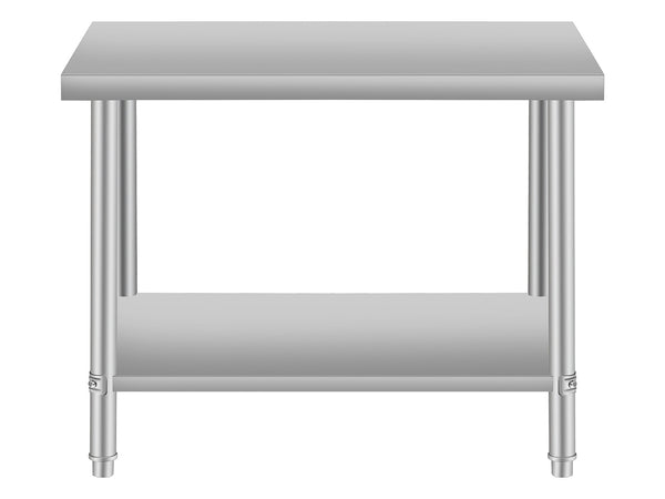English Elm 36''*24'' Stainless Steel Prep Table with Under Shelf for Commercial and Home Use W3167P303388
