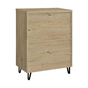 English Elm 2-door Entryway Shoe Cabinet with Slatted Doors Smoked Laminate Finish and Metal Legs White Oak B016P473428