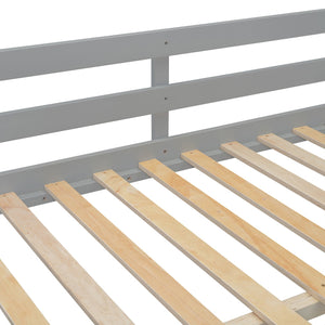 English Elm Full Over Bunk Bed with Four Drawers Three Shelves Pine and Mdf Kids Frame Gray LT000267AAE-1