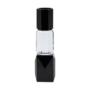 English Elm 2.4X2.4X9.4" Black And Clear Tealight Candle Holder Set – Modern Ambiance For Home & Events, 6Ea/Ctn W2078P390745