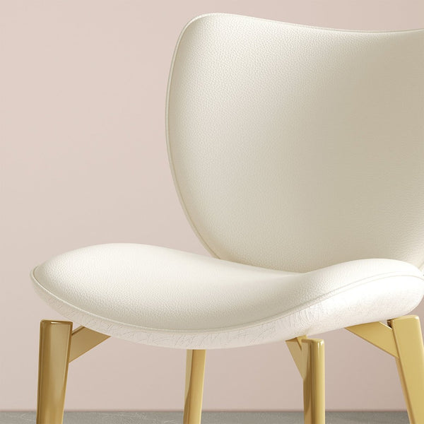 English Elm Set Of 2 Elegant Pu Leather Dining Chairs With Gold-Plated Steel Legs For Modern Home Décor W509P375683-GIGA