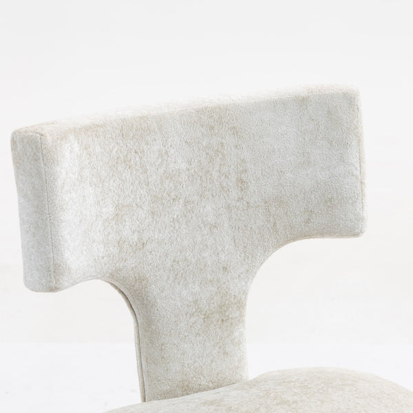 English Elm Mid Mid Century Modern Dining Chairs Set of 2 Upholstered Linen Accent Chairs with Solid Wood Frame, Ergonomic Support and Nailhead Trim Beige W794P335667