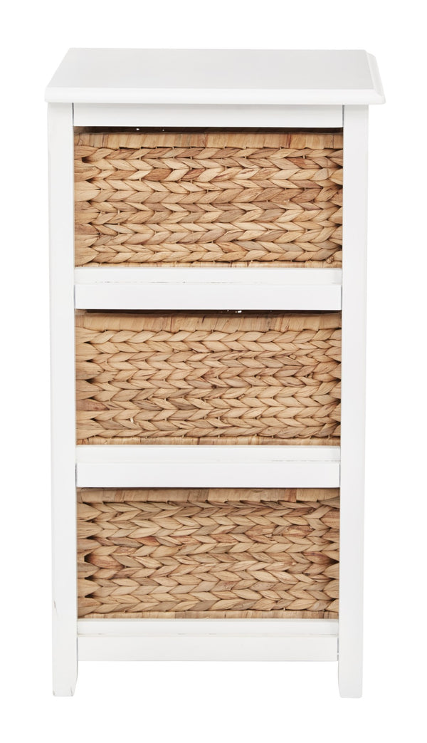 OSP Home Furnishings Seabrook Three-Tier Storage Unit White