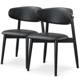 English Elm Ashcroft Furniture - Korbin Black Vegan Leather Dining Chair (Set Of 2)