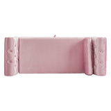 Christopher Knight Home® - Noble House - - Velvet Multifunctional Storage Rectangular Ottoman Bench With 1 Pillow, Pink