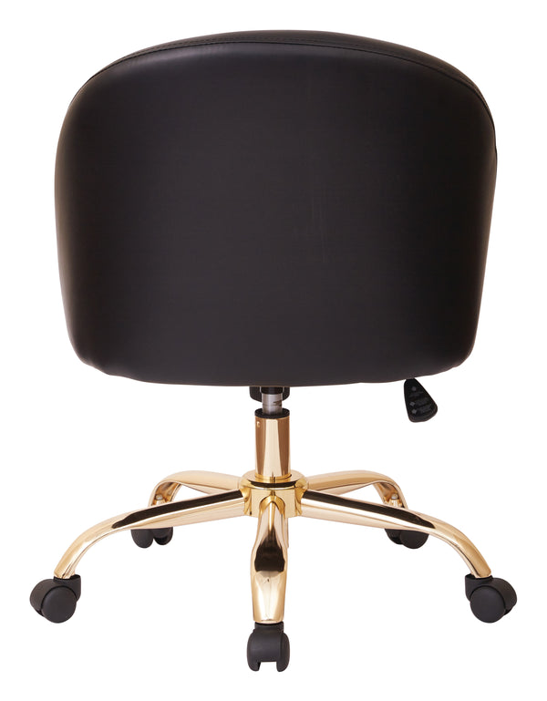 OSP Home Furnishings Layton Mid Back Office Chair Brown