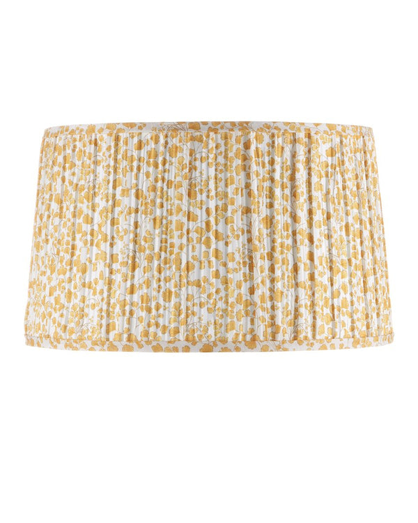 Currey & Company Maiden Tapered Lamp Shade - Ginkgo-inspired Pleated Design For A Chic And Stylish Home Decor Upgrade Yellow Cotton 0900-6002-currey-company