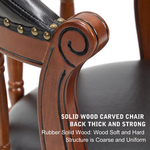 English Elm Seat 29.5" Cow-Top Leather Bar Stool With 360° Swivel, Contoured Back & Durable Wood Frame, Black W2195P331494-GIGA