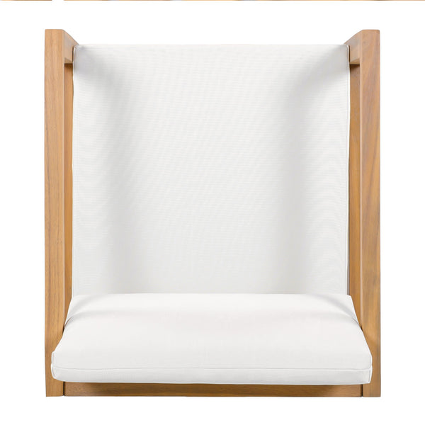 English Elm Outdoor Acacia Wood Dining Chairs Set of 2 Slatted Teak Finish Patio Seating N768P380148L_4