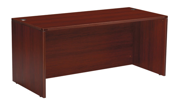 OSP Home Furnishings Napa Modular Office Desk Shell with Spacious Work Surface for Modern Workstations 66X30  Mahogany NAP-02-MAH