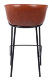 Garston Barstool Brown 110178 Zuo Modern