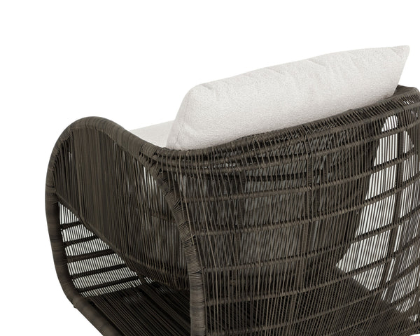 Sunpan Tulum Lounge Chair - Stunning Louis Cream Design, Modern Art Inspired, Durable Outdoor Comfort Cream Fabric 111557