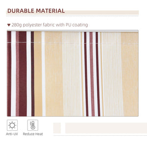 English Elm Outsunny 13' X 8' Retractable Awning | Stylish Sunshade For Patios, Uv Resistant, Easy Crank Control W2225P174176-GIGA