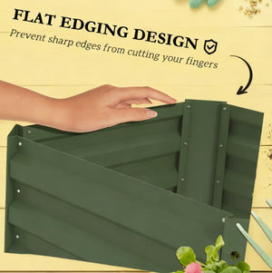 English Elm Garden Galvanized Steel Raised Planter with Integrated Trellis for Climbing Vegetables T3971P422762
