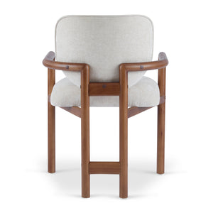 English Elm Christopher Knight Home® - Dining Upholstered Arm Chairs Set of 2 — Rubber Wood Frame, King Louis Backrest, Breathable Fabric Seats, 300 lb Capacity Beige N779P233060B