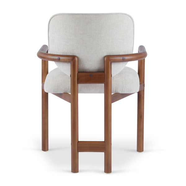 English Elm Christopher Knight Home® - Dining Upholstered Arm Chairs Set of 2 — Rubber Wood Frame, King Louis Backrest, Breathable Fabric Seats, 300 lb Capacity Beige N779P233060B