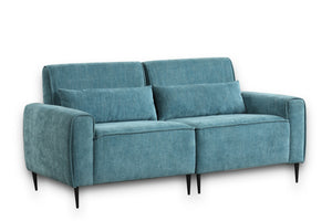 English Elm Rossa Chenille Upholstered Sofa Loveseat and Chair Set with Pocket Coil Cushions Blue B2749S00083