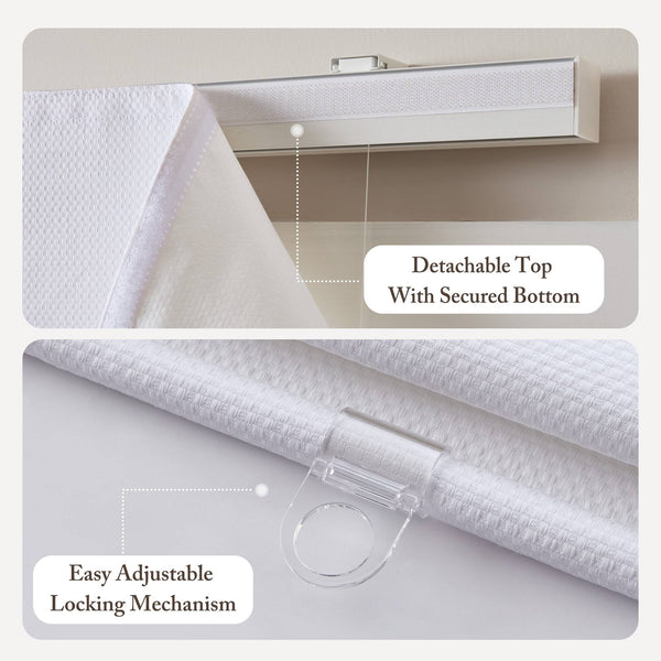 English Elm 1PC Cordless Roman Blind 31x64" Galen Matte Polyester 150GSM Blackout Fabric Energy-Saving White 5.62 L x 9.25 W x 8.07 H B035P341201