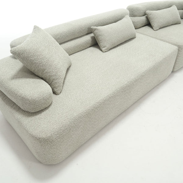 English Elm Modern Foam-Filled Sleeper Sofa Bed For Living Room & Bedroom, Stylish Boucle Design, 3 Colors W2705S00008-GIGA