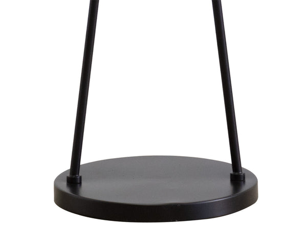Sunpan Faven Floor Lamp - Modern Dual-Domed Design with Sturdy Iron Base for Stylish Indoor Illumination Black