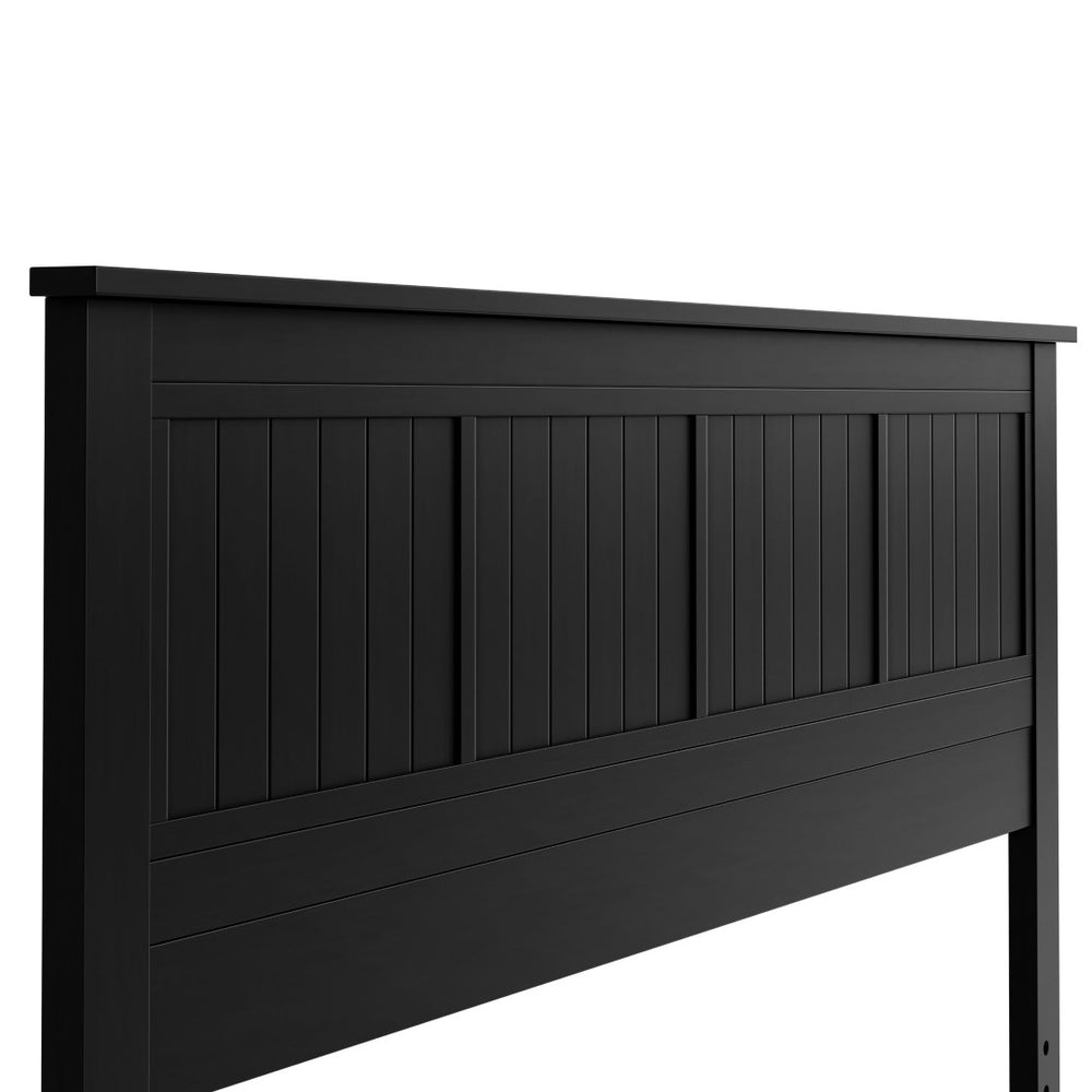 English Elm Wilton Window Pane King Headboard - Modern Farmhouse Black Wood Panel For Lasting Bedroom Style B050P395278-GIGA