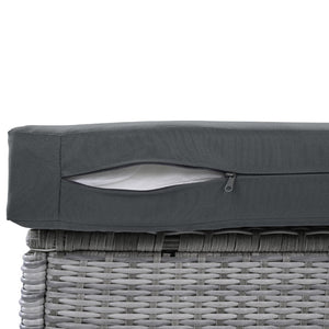 English Elm Outdoor Furniture Set: Modern Rattan Patio Set With Adjustable Recliners, Glass Tables & Ottomans N719Z000120E-GIGA