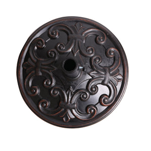 English Elm Christopher Knight Home® - GOBI Resin Umbrella Base Bronze Finish – Weather-Resistant Patio Poolside Holder, Fits 38–48mm Pole N775P256429B