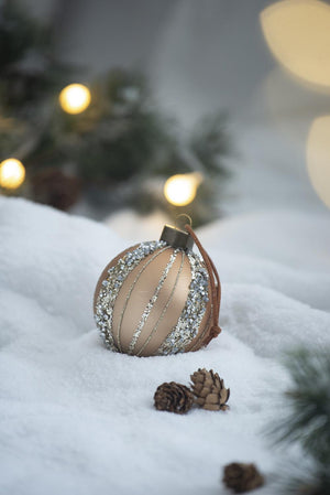 English Elm D3" Elegant Glass Christmas Ball Ornaments Set Of 12 For Timeless Holiday Decor & Celebrations W2078P247880