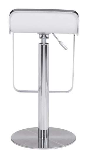Zuo Modern Equino Barstool With Washable Polyurethane Seat And Adjustable Lift For Ultimate Comfort And Style White 100% Polyurethane,Plywood,Steel 110879-zuo-modern