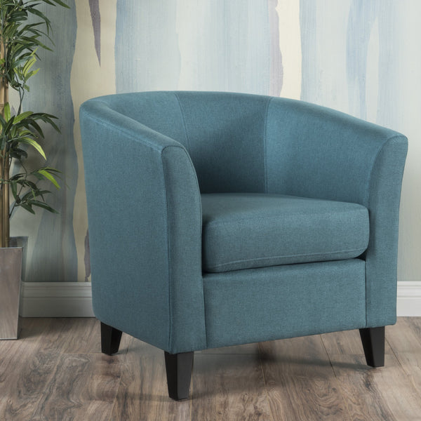 English Elm Christopher Knight Home® - PLAZA Club Chair with Plush Upholstery and Mid-Century Profile — Cozy, Stylish Accent Seat for Living Rooms Teal 31 L x 29.25 W x 26.25 H 46619.00FDTE
