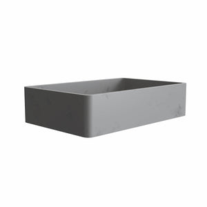 English Elm 19.68'' Rectangular Concrete Vessel Sink Matte Gray Above Counter Vanity Basin W1613P391578