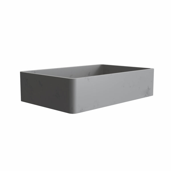English Elm 19.68'' Rectangular Concrete Vessel Sink Matte Gray Above Counter Vanity Basin W1613P391578