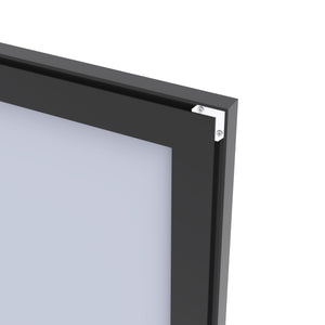 English Elm 60"X40" Oversized Modern Rectangle Mirror - Black Aluminum Frame For Versatile Wall Or Floor Use W708P297675