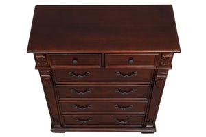 English Elm Lyndon 9-Drawer Dresser with Felt-Lined Top Drawers, Smooth Ball-Bearing Slides, Durable Wood Finish Cherry 46 L x 22 W x 54 H B078P301019