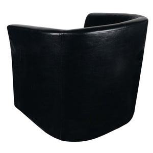 English Elm Swivel Barrel Club Chair Upholstered 360 Degree Base for Living Room Reading Nook Black 57685.00