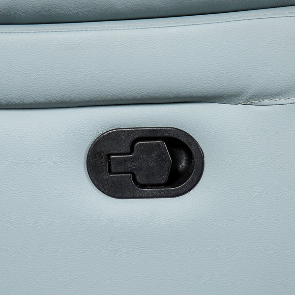 English Elm Transitional Multi-Function Glider Recliner with Channel Back, Cup Holders, Hidden Storage, Upholstered Comfort Blue 42 L x 30 W x 26 H B2741P387106