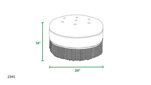 English Elm Jennifer Taylor Home - Yolanda 24" Round Lavender Velvet Accent Ottoman - Elegant, Versatile Footrest & Side Table For Home B2719P245931