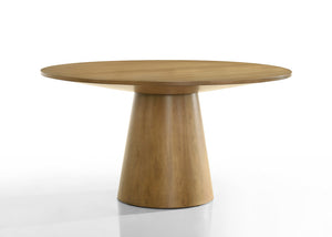 English Elm Jacopo Round Pedestal Dining Set Five Piece Ebony Black with Beige Upholstered Chairs B2749S00292