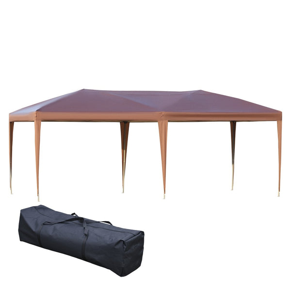 English Elm Outsunny 10' X 19.2' Heavy Duty Pop Up Canopy Tent For Events, Weddings, Bbqs - Quick Setup & Portable! W2225P174197-GIGA