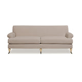 English Elm Alana 88" Lawson Two-Cushion Tightback Sofa, Mink Beige Performance Velvet