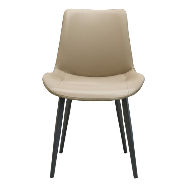 English Elm Tan Pu Leather Dining Chair Set Of 2 - Modern Ergonomic Seating For Kitchen, Restaurant & Living Rooms T3967P389590-GIGA